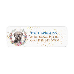 Lhasa Apso Dog Fleurs de printemps Wreath