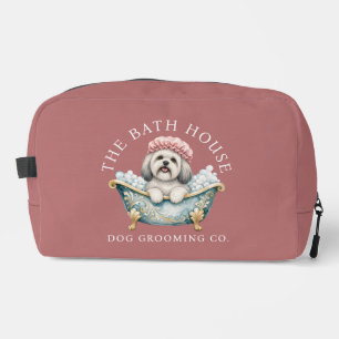 Lhasa Apso Dog Grooming Kit Tool Bag Dusky Pink