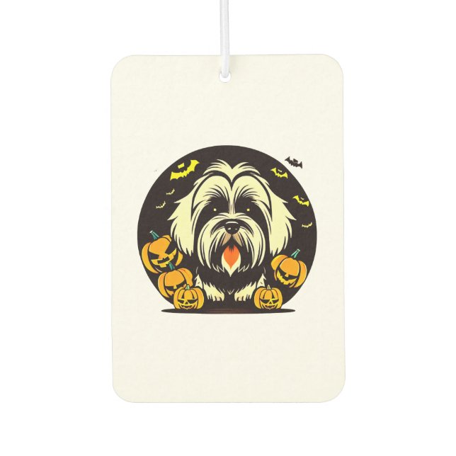 Lhasa Apso dog halloween Air Freshener (Front)