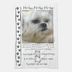 Lhasa Apso Dog Quotes Kitchen Towel