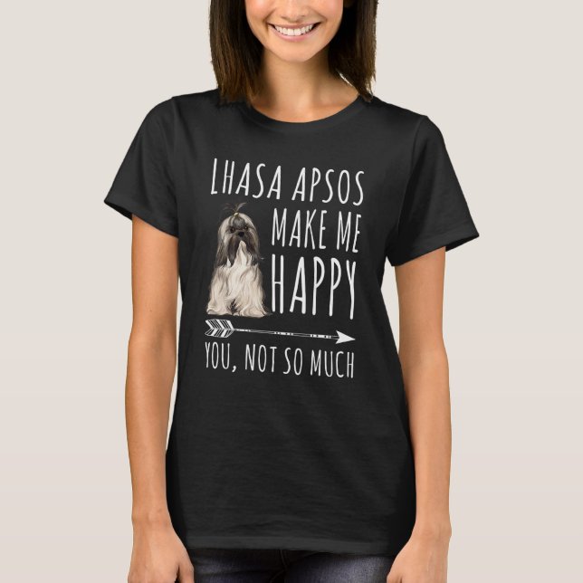 Lhasa Apso Dogs Redeem Me Happy T-Shirt (Front)