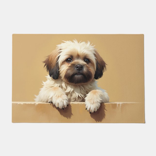 Lhasa Apso Doormat Art (Front)