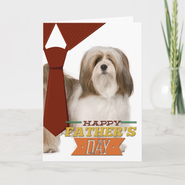 Lhasa Apso Father's Day Card (Front)