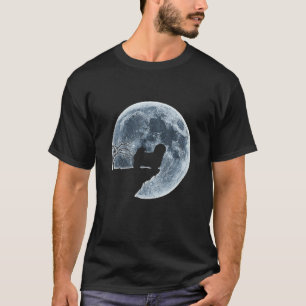 Lhasa Apso Halloween Costume Moon Silhouette T-Shirt