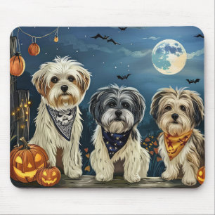 Lhasa Apso Halloween Spooky  Mouse Pad