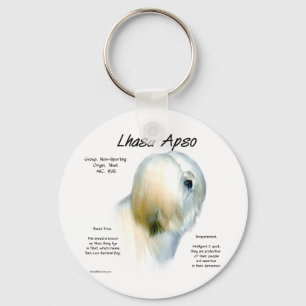 Lhasa Apso History Design Keychain