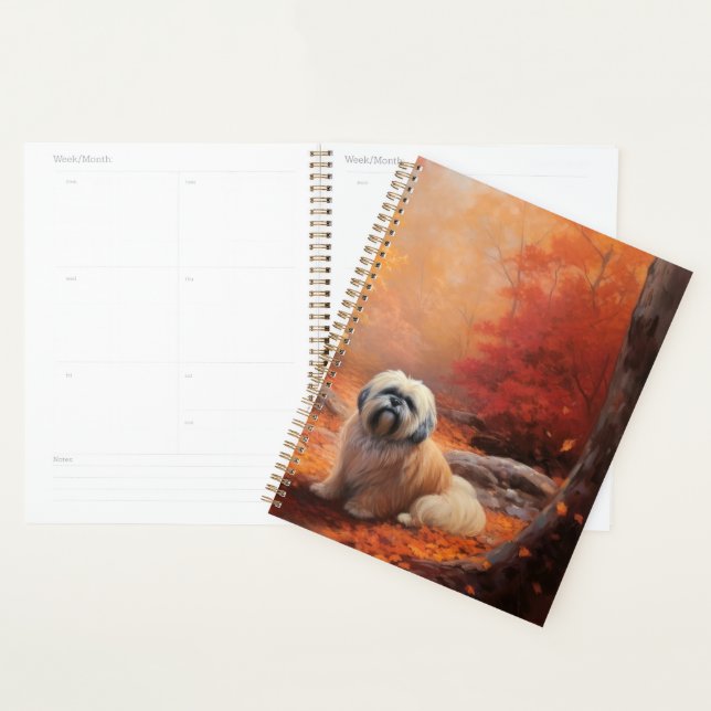 Lhasa Apso in Autumn Leaves Fall Inspire Planner (Display)