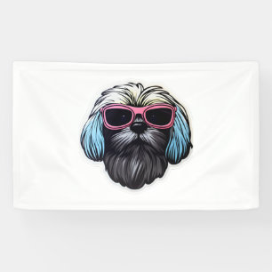 Lhasa Apso in Cool Sunglasses Classic T-Shirt Banner