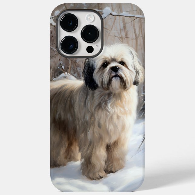 Lhasa Apso Let It Snow Christmas  Case-Mate iPhone Case (Back)