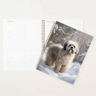 Lhasa Apso Let It Snow Christmas Planner