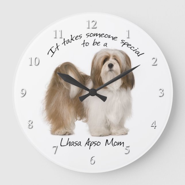 Lhasa Apso Mom Clock (Front)