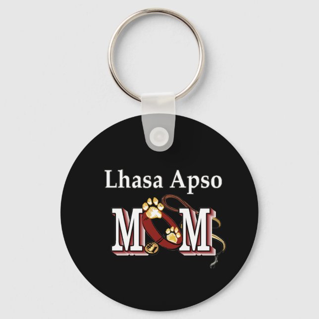 Lhasa Apso Mom Gifts Keychain (Front)