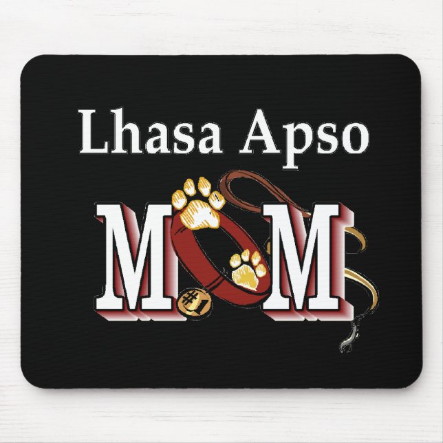 Lhasa Apso Mom Gifts Mouse Pad (Front)