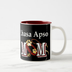 Lhasa Apso Mom Gifts Two-Tone Coffee Mug