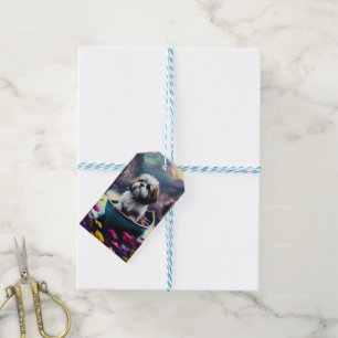 Lhasa Apso on a Paddle: A Scenic Adventure Gift Tags