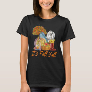 Lhasa Apso Owner Cute Autumn Dog Lover Its Fall Y T-Shirt