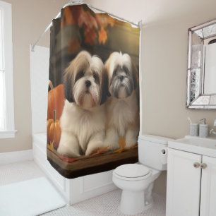 Lhasa Apso Puppy Autumn Delight Pumpkin 