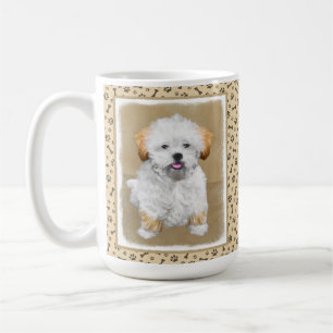 Lhasa Apso Puppy Painting - Cute Original Dog Art Coffee Mug