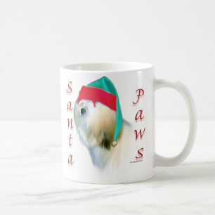 Lhasa Apso Santa Paws Coffee Mug