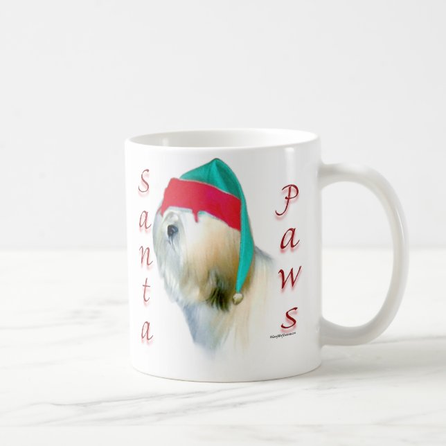 Lhasa Apso Santa Paws Coffee Mug (Right)