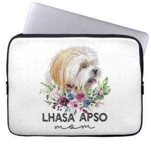Lhasa Apso Shirt Gifts Dog Mom Laptop Sleeve