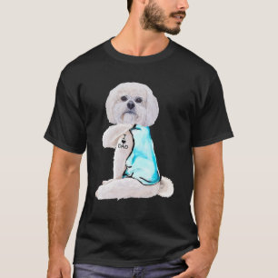 Lhasa Apso Tattoos I Love Dad Dog Lover Gift T-Shirt