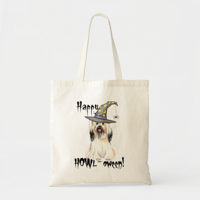 Lhasa Apso Witch Tote Bag (Front)