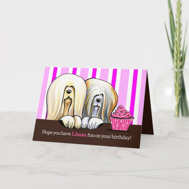 Lhasa Birthday Fun Card (Front)