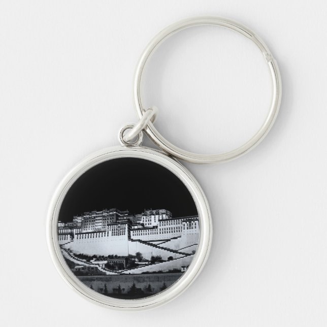 Lhasa & Potala Palace at night, Tibet (Himalayas) Keychain (Front)