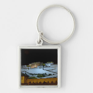 Lhasa & Potala Palace at night, Tibet (Himalayas) Keychain