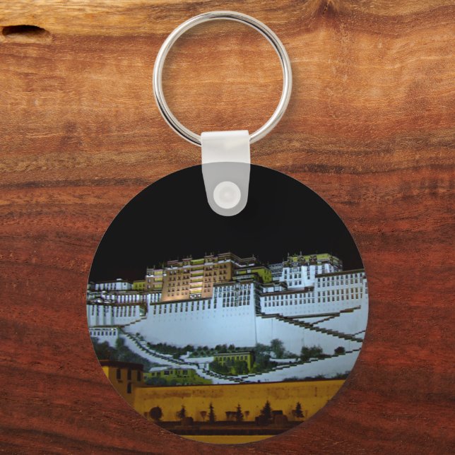 Lhasa, Potala Palace at night, Tibet, Himalayas Keychain (Front)