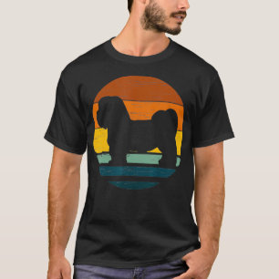 Lhasapoo Vintage Retro Mom Dad Dog Gift T-Shirt