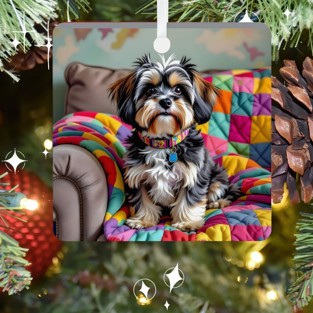  Lhaso Apso Personalized Christmas Metal Ornament (Creator Uploaded)