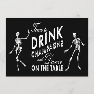 L'heure de boire du Champagne Invitation au mariag