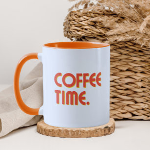 L'heure du café Simple tasse à café minimaliste