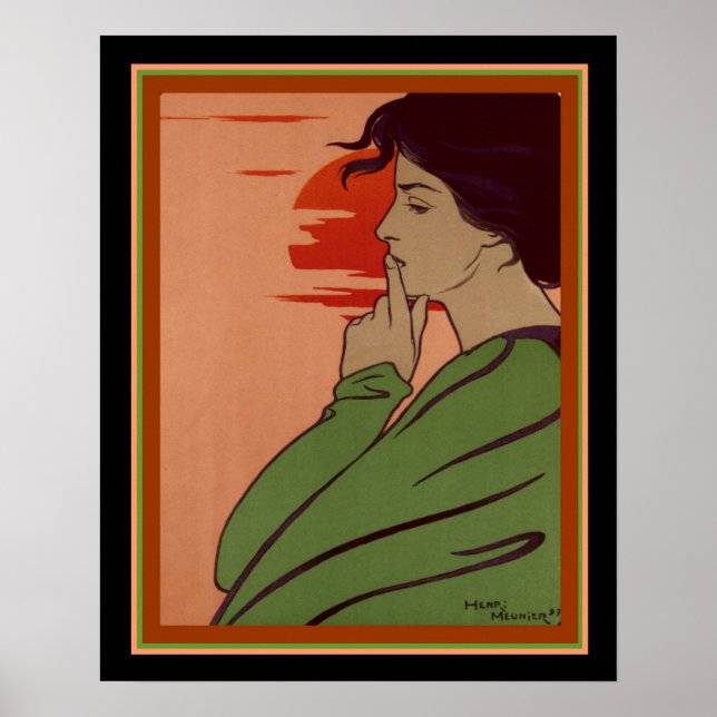 L'Heure du Silence Art déco Imprimer par Henri Meu (Devant)