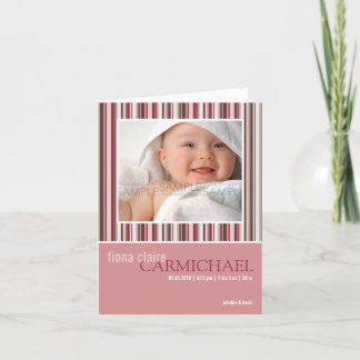 L'hiver barre le rose • Faire-part de bébé