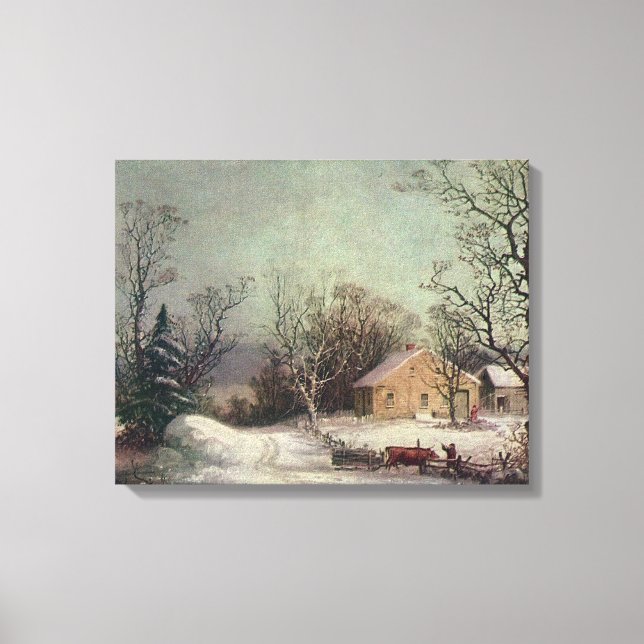 L'hiver dans le pays, Currier & Ives impression de (Recto)