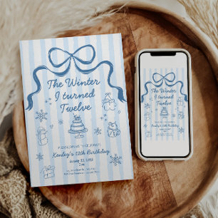 L'hiver de mes 12 ans Invitation d'anniversaire