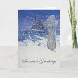 L'hiver enroule la carte de Noël