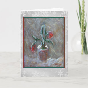 L'hiver fleurit la carte d'art