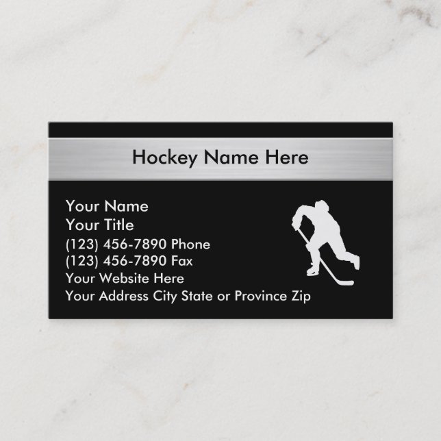 L'hockey folâtre des cartes de visite (Devant)