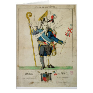 L'homme avec six caricatures de Heads', de Charles