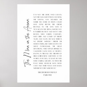 L'homme dans l'arène - Theodore Roosevelt - Poster