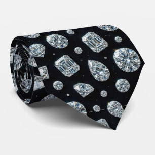 L'Homme de Luxe Cravate noire formelle avec diam