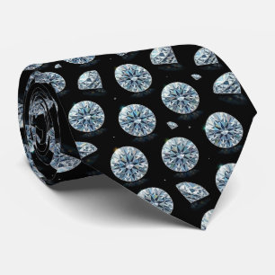 L'Homme de Luxe Cravate noire formelle avec diam