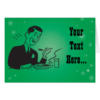 L'homme du déjeuner mange Repas Retro Modèle Vinta