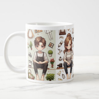 L'homme, la femme. 1 tasse spéciale