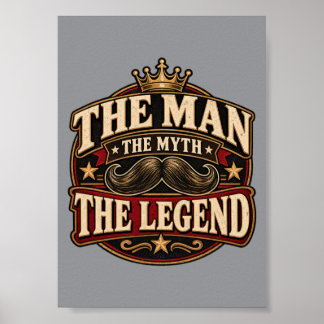 L'Homme Le Mythe La Légende Affiche de Mur Vintage