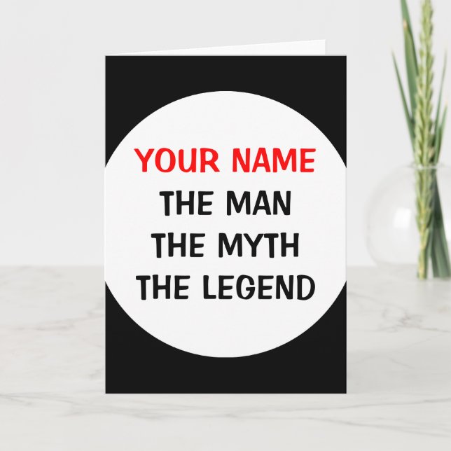 L'homme Le mythe La légende carte de voeux pour le (Devant)